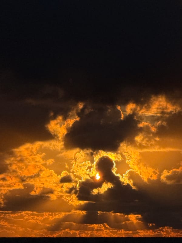 Tel Aviv beachfront daily life captured during dramatic sunset