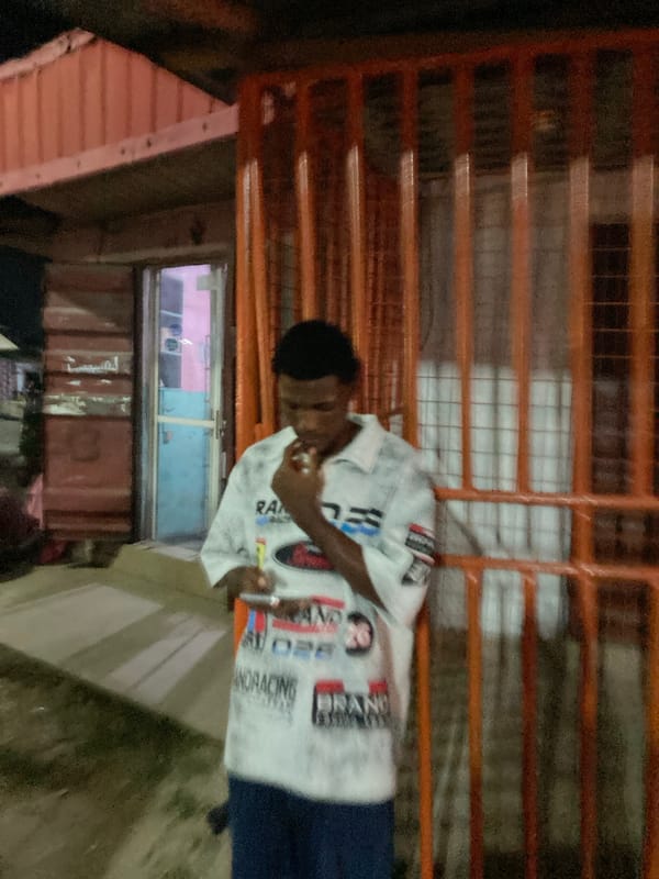 Evening street life documented in Aba, Nigeria