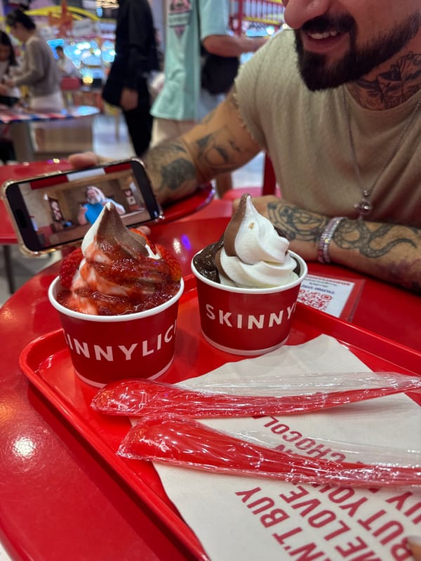 Customers enjoy desserts at Bangkok frozen yogurt shop