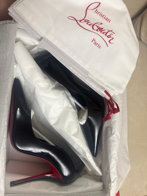 Late-night luxury shoe unboxing captured in Hallandale Beach