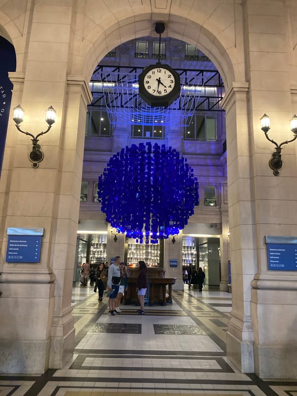Evening snapshots capture Buenos Aires architecture, dining, music, urban life