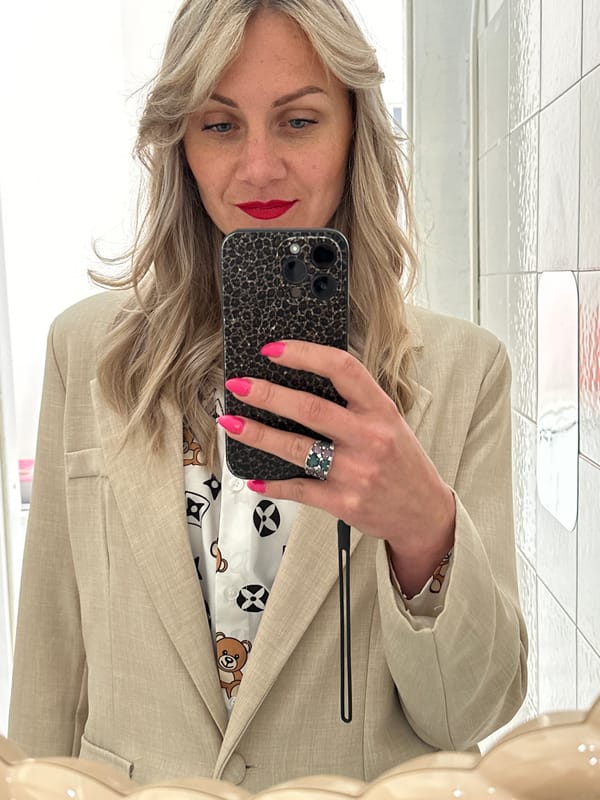 Woman Takes Mirror Selfie in Venafro, Italy