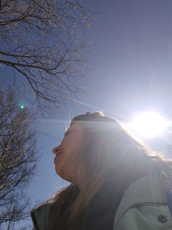 Spring morning life captured across Rusanovo, Russia community