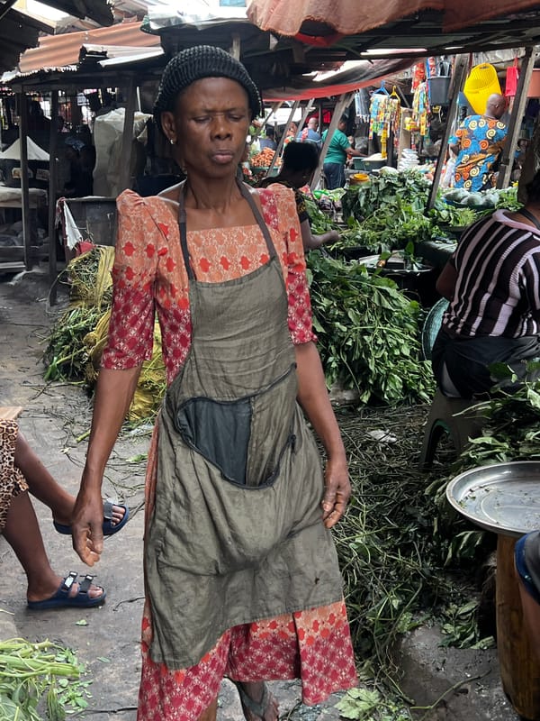 Morning hustle at a food market in Nkpor, Nigeria