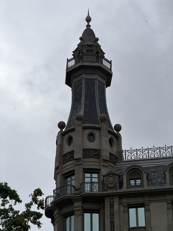 Barcelona architecture documented amid emergency vehicle response