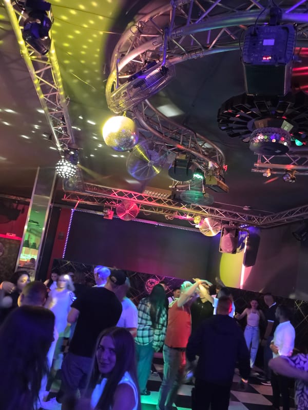 Nightclub scene captured in Mladá Boleslav, Czech Republic