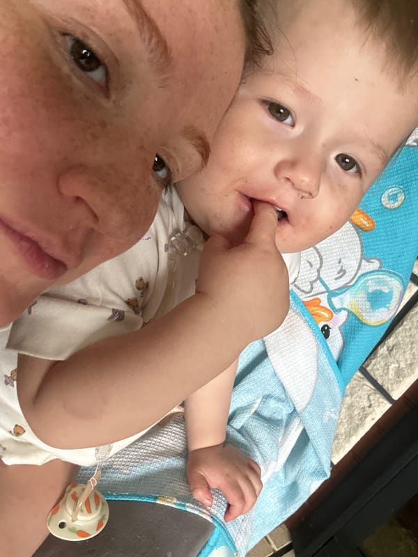 Mother and child share playful moments in Nizhny Novgorod home