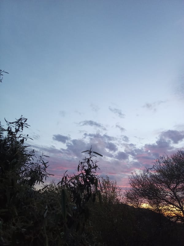 Sunset observed in Juan Griego, Venezuela