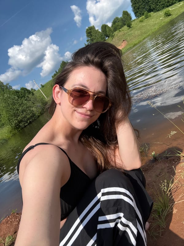 Lakeside exploration and swimming in rural Zasechnyi, Russia