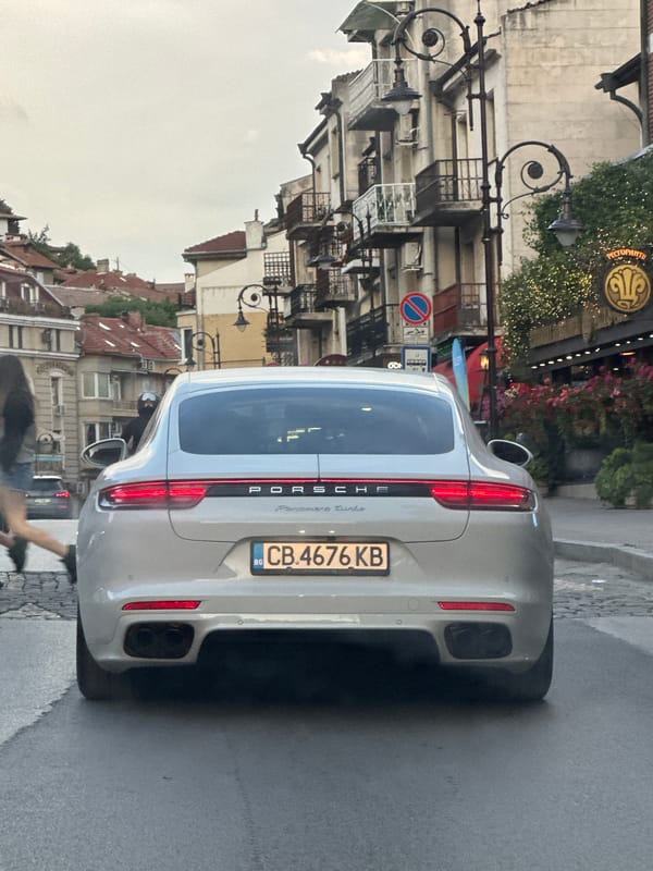 High-end cars spotted on Veliko Tarnovo's cobblestone streets