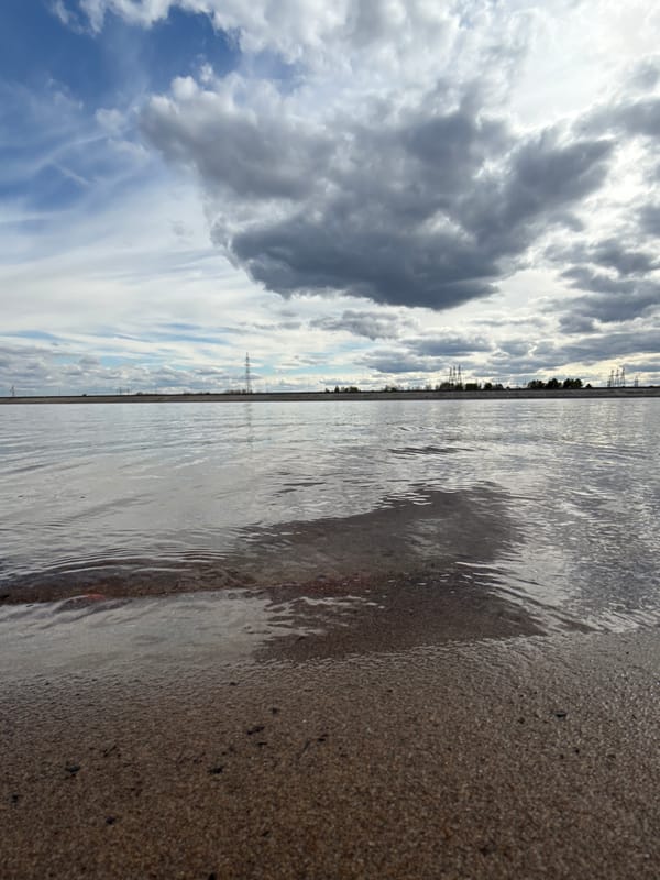 Dramatic skies observed over Chaikovsky shoreline