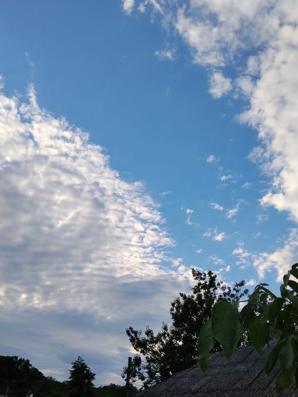 Afternoon sky watching and rural life in Ustyvytsia, Ukraine