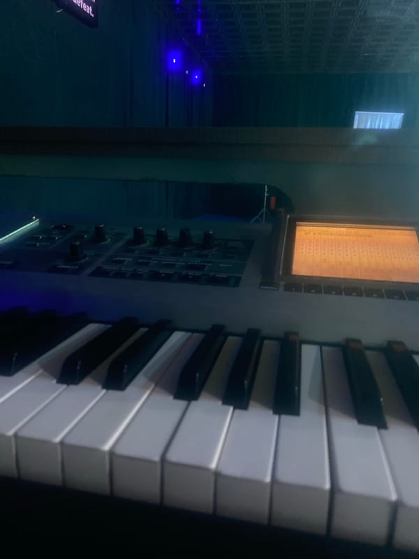 Close-up details from a music session in Howayi, Nigeria