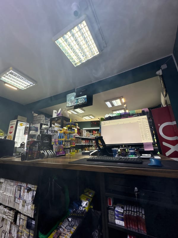 Point-of-sale system observed at Peshtera retail store