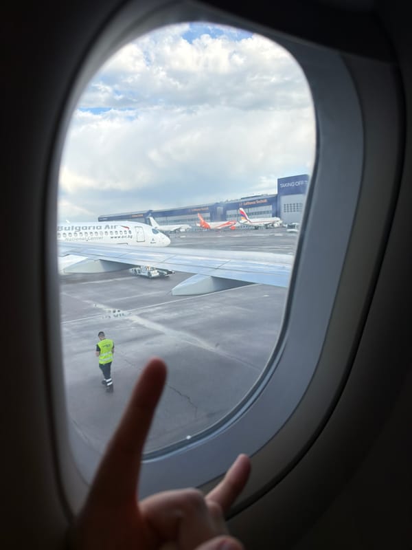 Airplane passenger captures Bulgaria Air ground operations at Sofia Airport