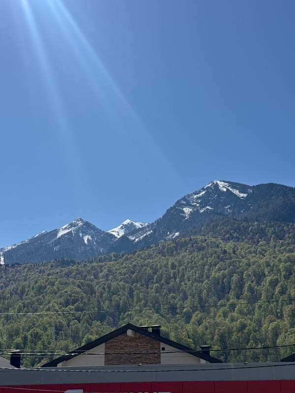 Mountain landscape documented in Krasnaya Polyana, Russia
