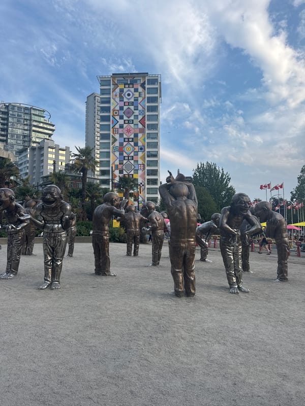 Vancouver's laughing sculptures explored from multiple angles