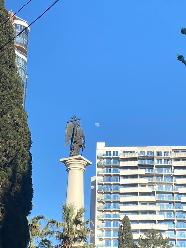Sunny afternoon tour of Sochi landmarks and marina documented