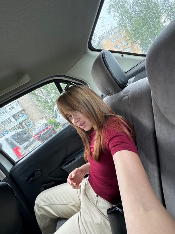 Rainy morning in Chaikovsky: car selfies and city streets