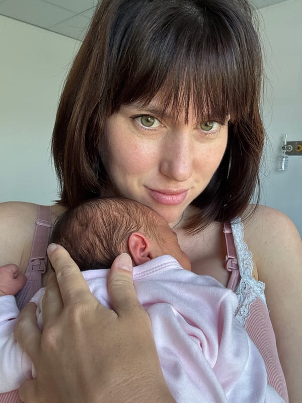 Mother and newborn share tender moments in Aprilia hospital