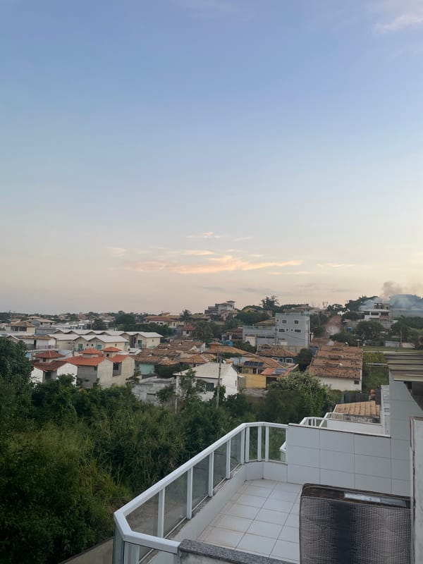 Panoramic views captured of hillside residential Tamoios, Brazil