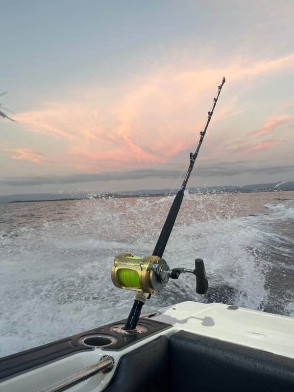 Evening fishing trip documented off Port Kembla coast