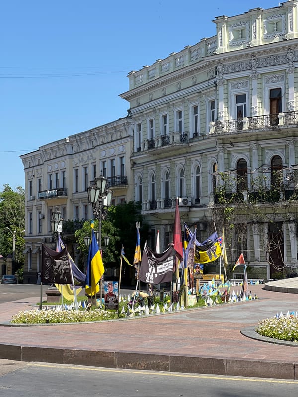 Memorial displays for Ukrainian soldiers documented in Odesa streets