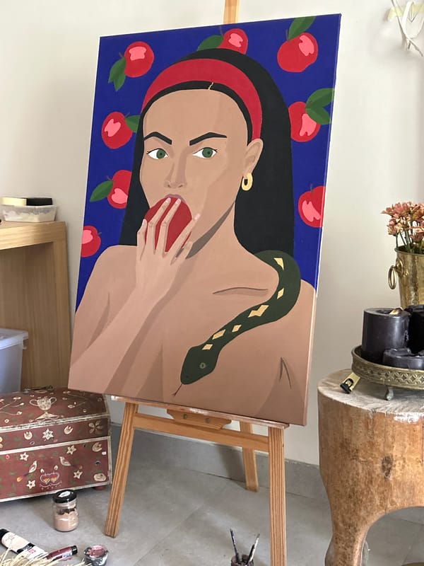 Morning self-care routine and art documented in North Kuta