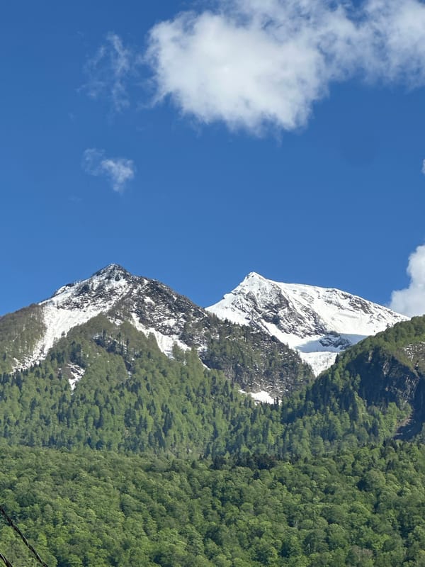 Tourist captures scenic moments in Krasnaya Polyana mountain resort