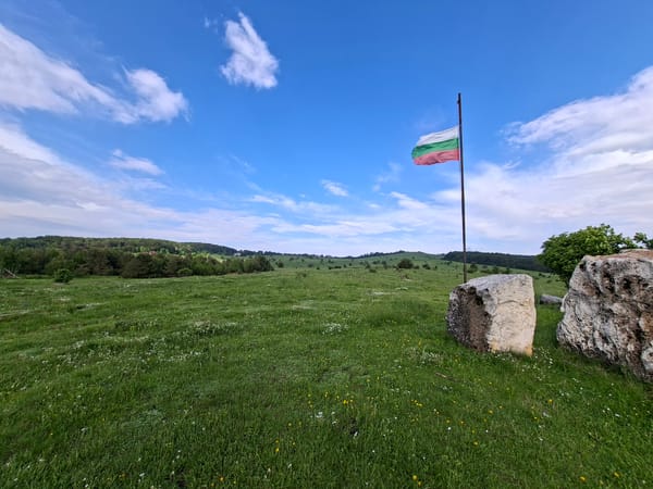 Historical 1877 monument documented in field near Gabrovo, Bulgaria