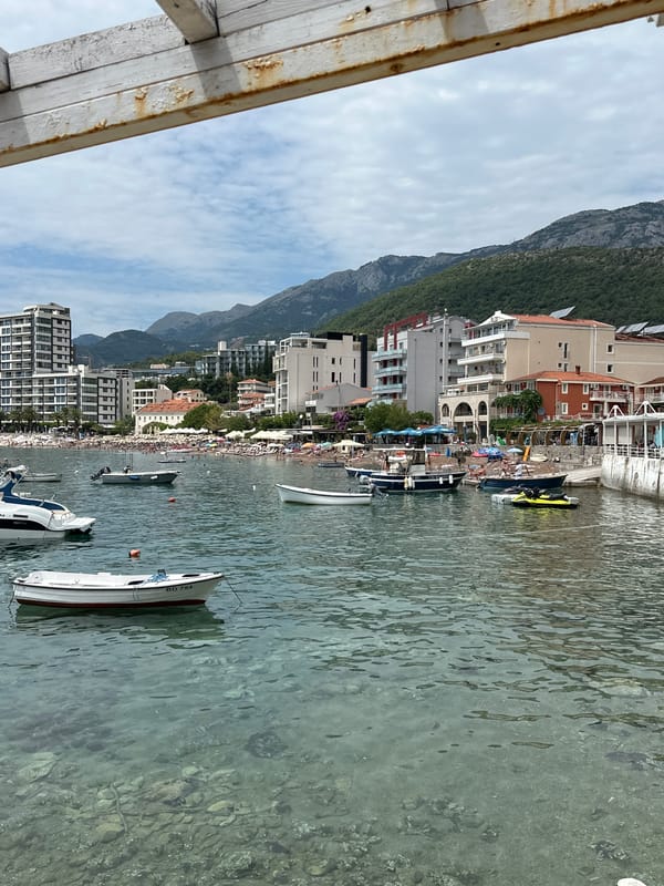 Midday summer scenes across the Budva Riviera, Montenegro