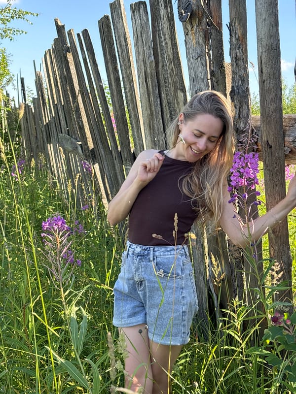 Summer afternoon in a Chaikovsky field, flowers and all