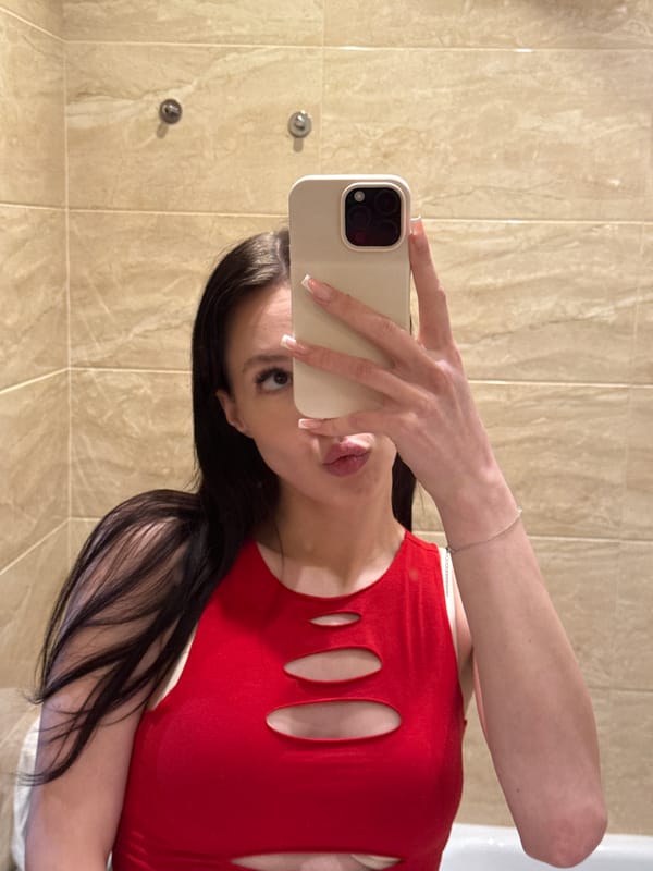 Bathroom mirror selfie session, Krasnogorsk