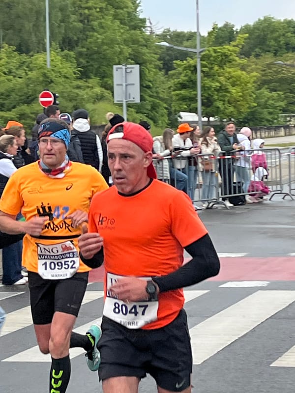 Marathon runners and funicular spotted across Luxembourg City