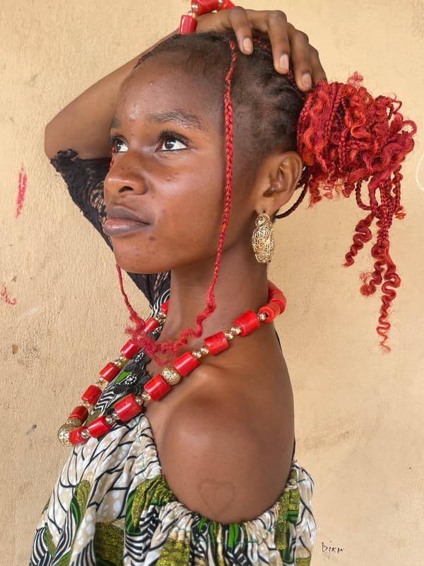 Woman rests peacefully in Badagry, Nigeria