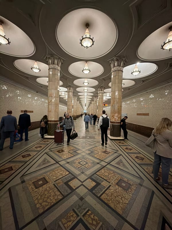Moscow metro station and urban scenes documented by witness