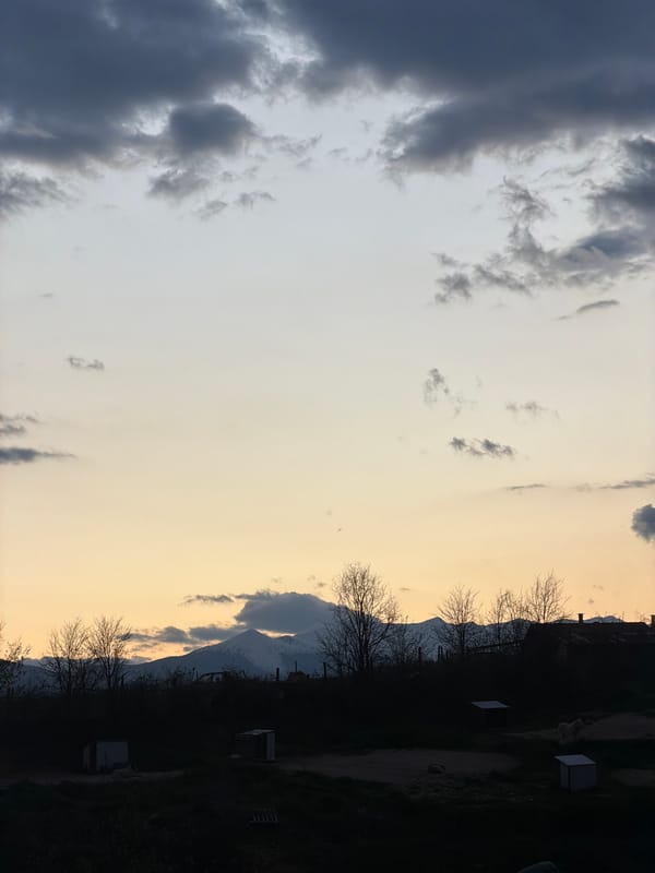 Mountain landscape captured during golden hour in Debren, Bulgaria