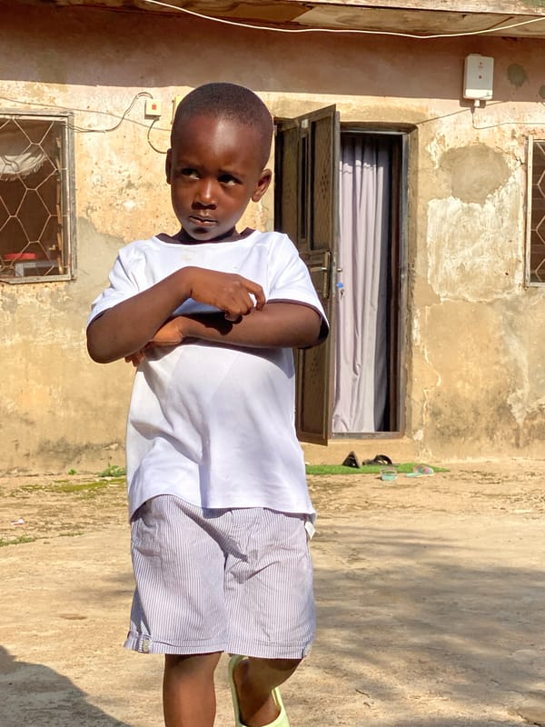 Morning routines at a residential compound in Sabon Tasha, Nigeria