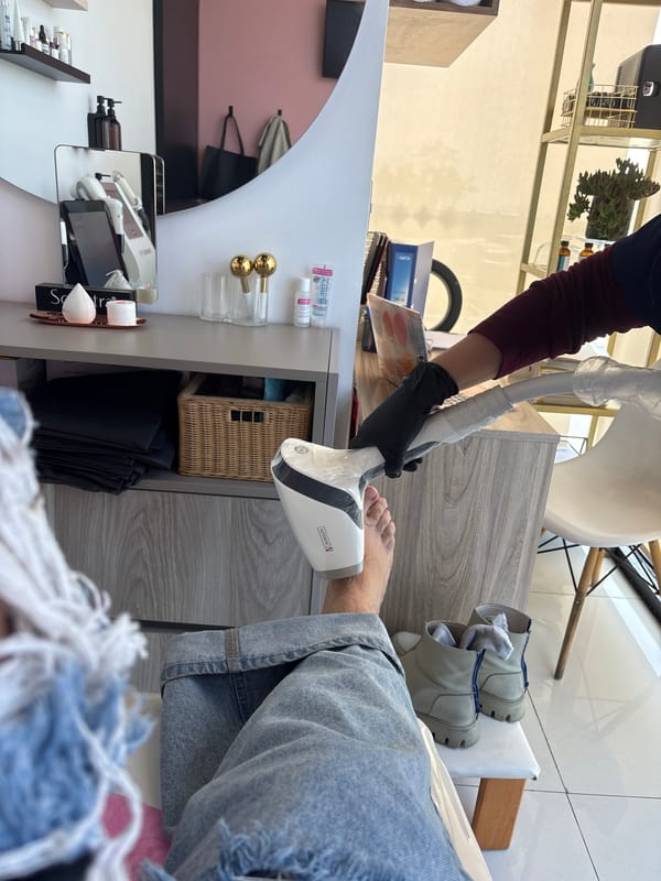 Person documents evening medical facility visit in Mexico