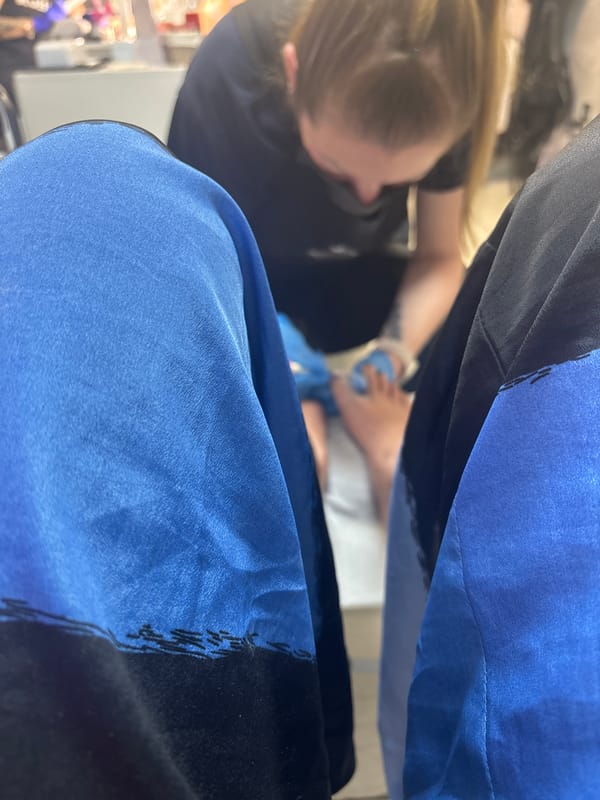 Pedicure service observed at Sofia salon