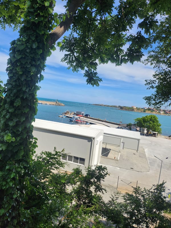 Sunny afternoon at Tsarevo's Black Sea harbor