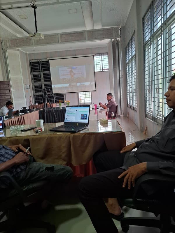 Morning office life documented in Lhokseumawe, Indonesia