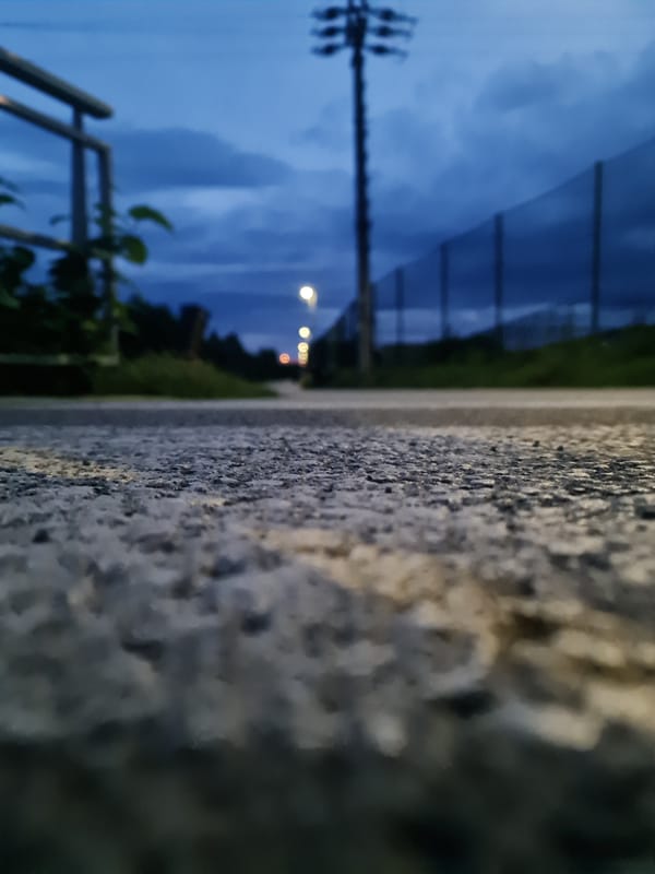 Evening riverside walk documented in Prešov, Slovakia