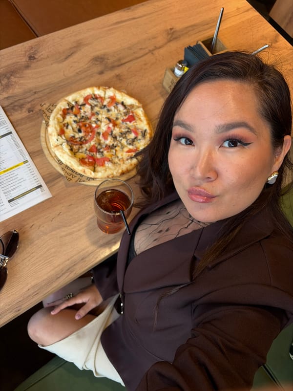 Woman dines at Uncle Archie Beer Bistro in Izhevsk