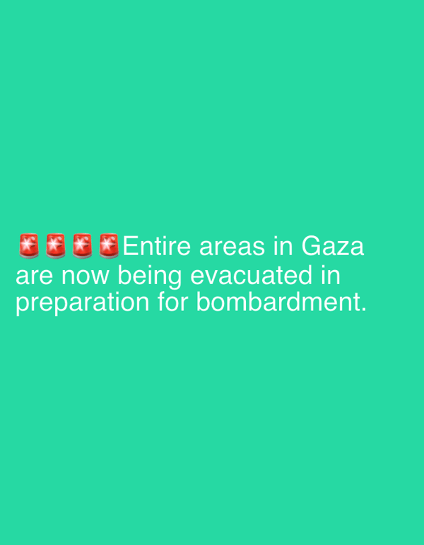 Evacuation alert message observed in Khan Yunis social media