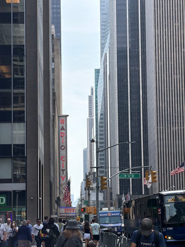 Evening stroll through Midtown Manhattan near Radio City Music Hall
