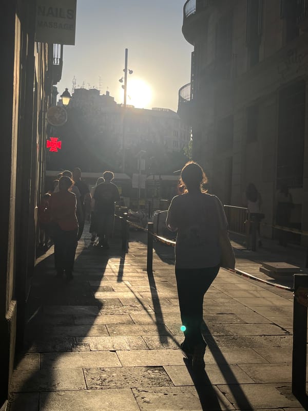 Urban pedestrians captured in afternoon street scene