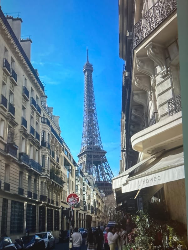 Tourist captures routine Paris street scenes during evening walk