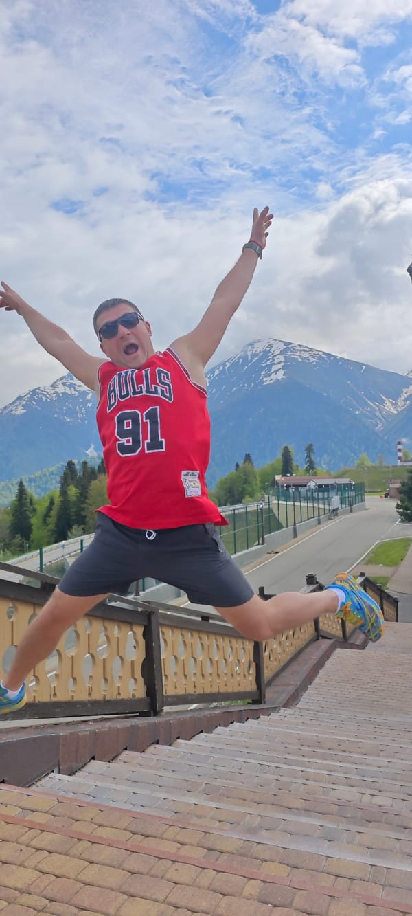 Bulls Jersey Acrobatics Performed at Russian Mountain Resort