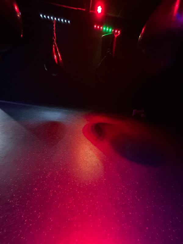 Artificial lighting captured in dark Strasbourg environment